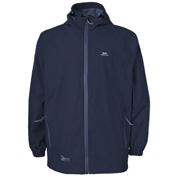 Trespass Adults Unisex Qikpac Packaway Waterproof Jacket / Navy